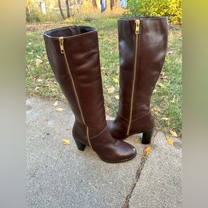 Brown Leather Women’s Boots Size 9
